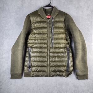 Nike Jacket Mens M Olive Tech Fleece Aeroloft 800 Down Sports